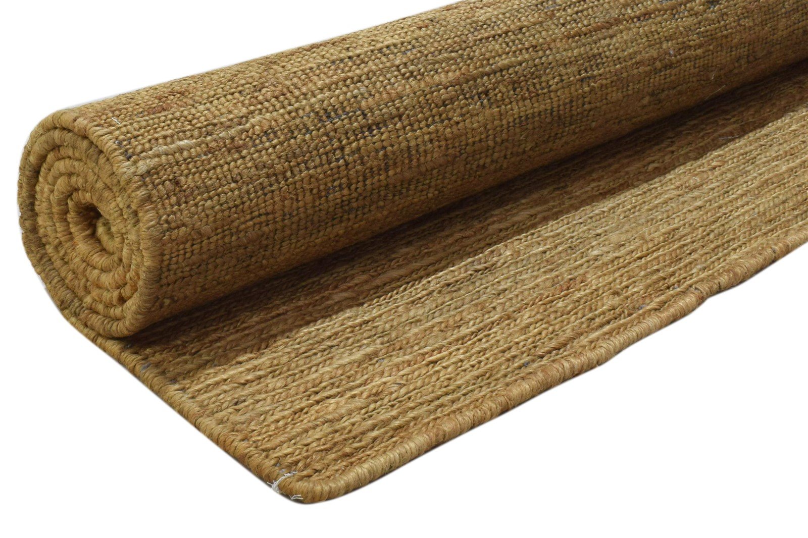 Gold Jute Rug 5' X 8' Modern Hand Knotted Scandinavian Solid Room Size Carpet 7860699365525