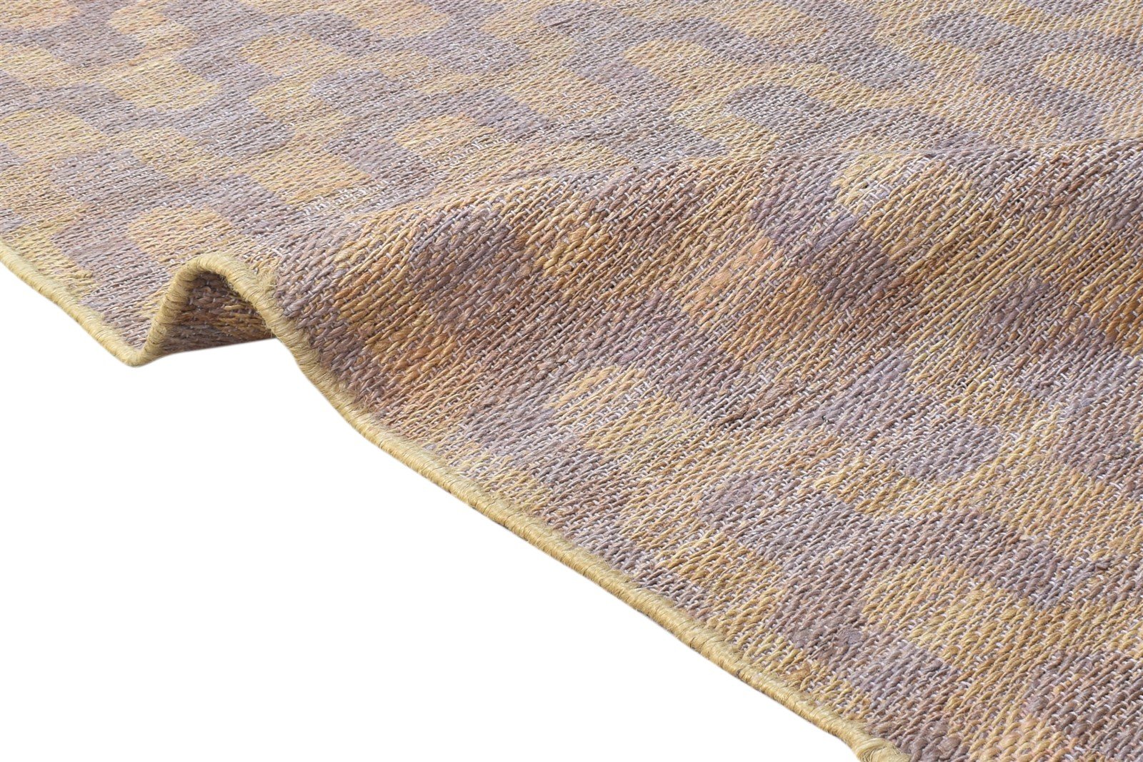 Gold Jute Rug 9' X 12' Modern Hand Woven Scandinavian Chevron Large Carpet 7864805916821