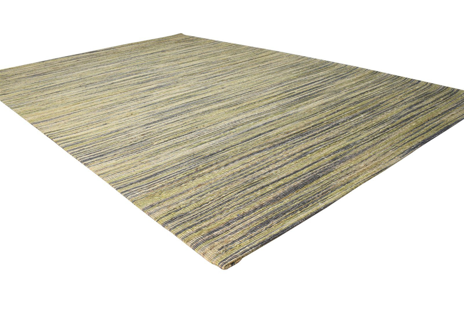 Lindsy Gold Silk Rug 5' X 8' Modern Hand Woven Bohemian Striped 7864663081109