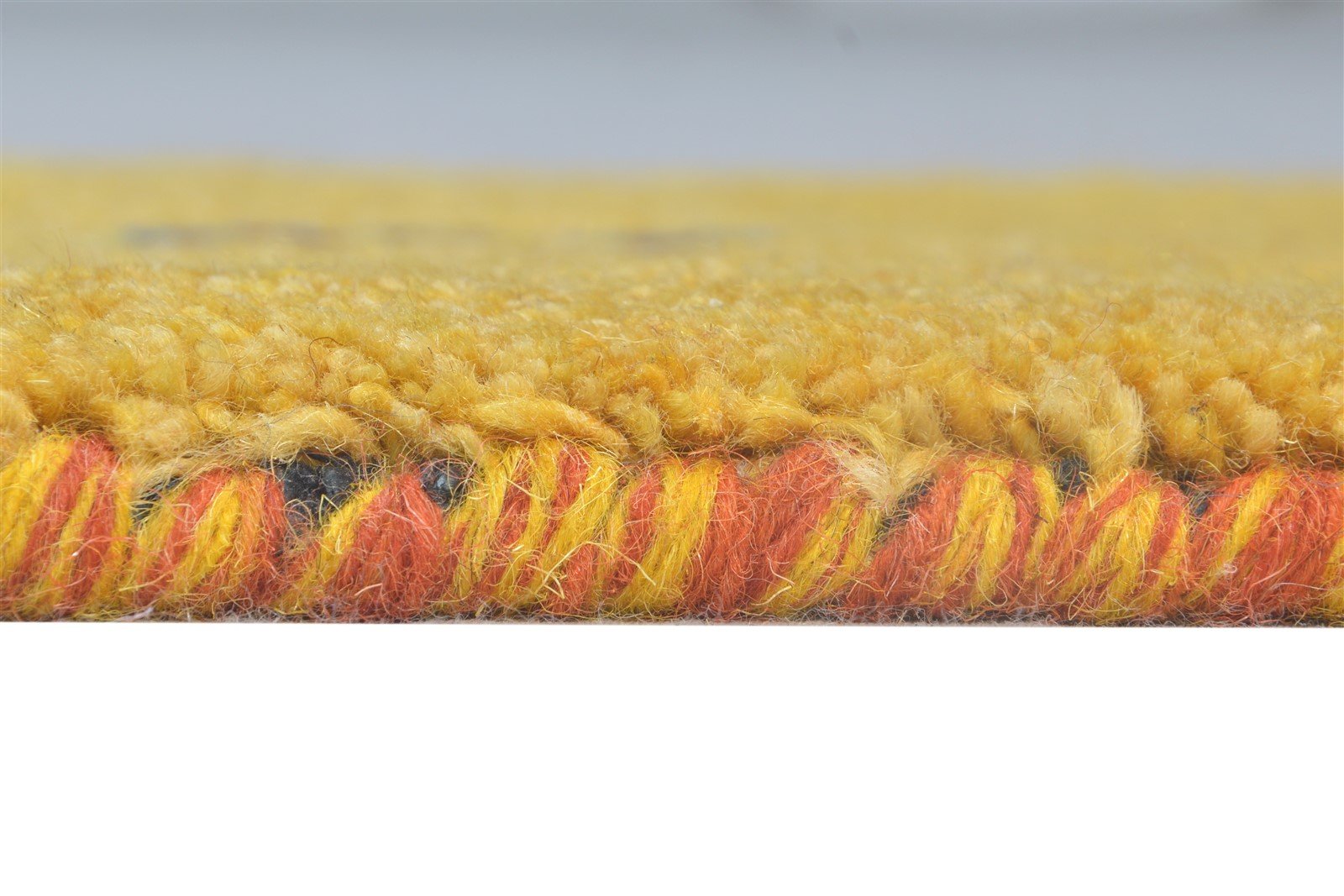 Gold Wool Rug 1' X 2' Southwestern Hand Knotted American Tribal Small Carpet 7865061408917
