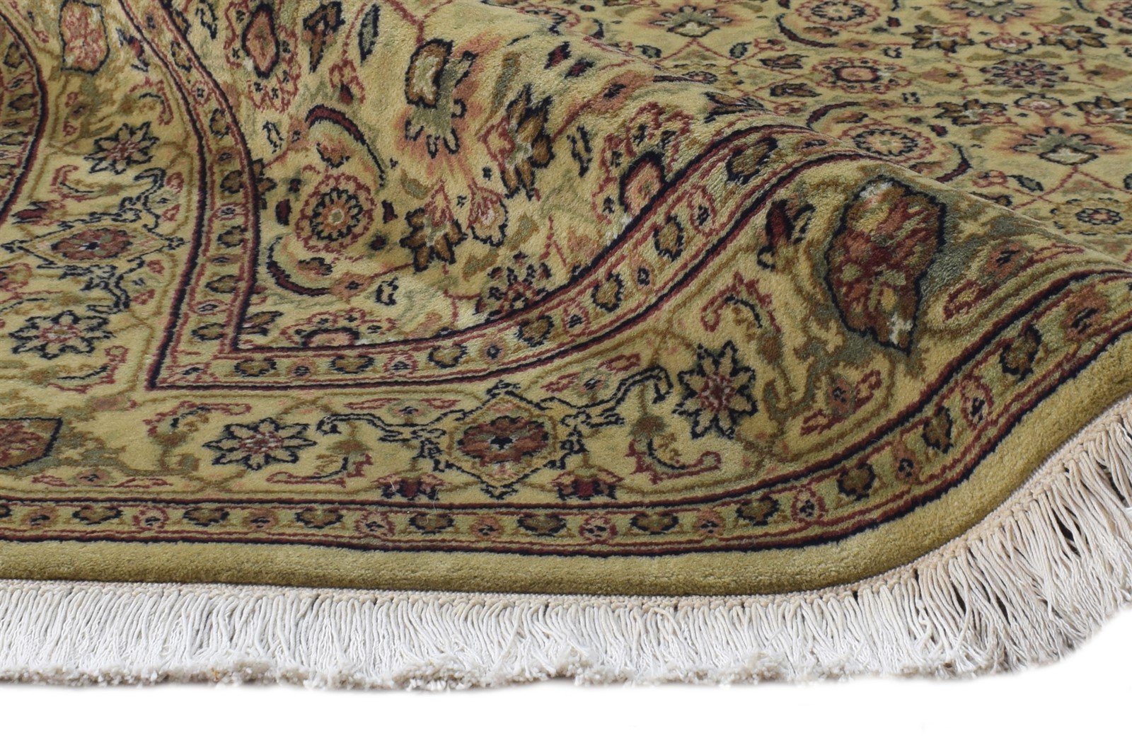 Gold Wool Rug 3' X 5' Persian Hand Knotted Kashan Oriental Room Size Carpet 7864668749973