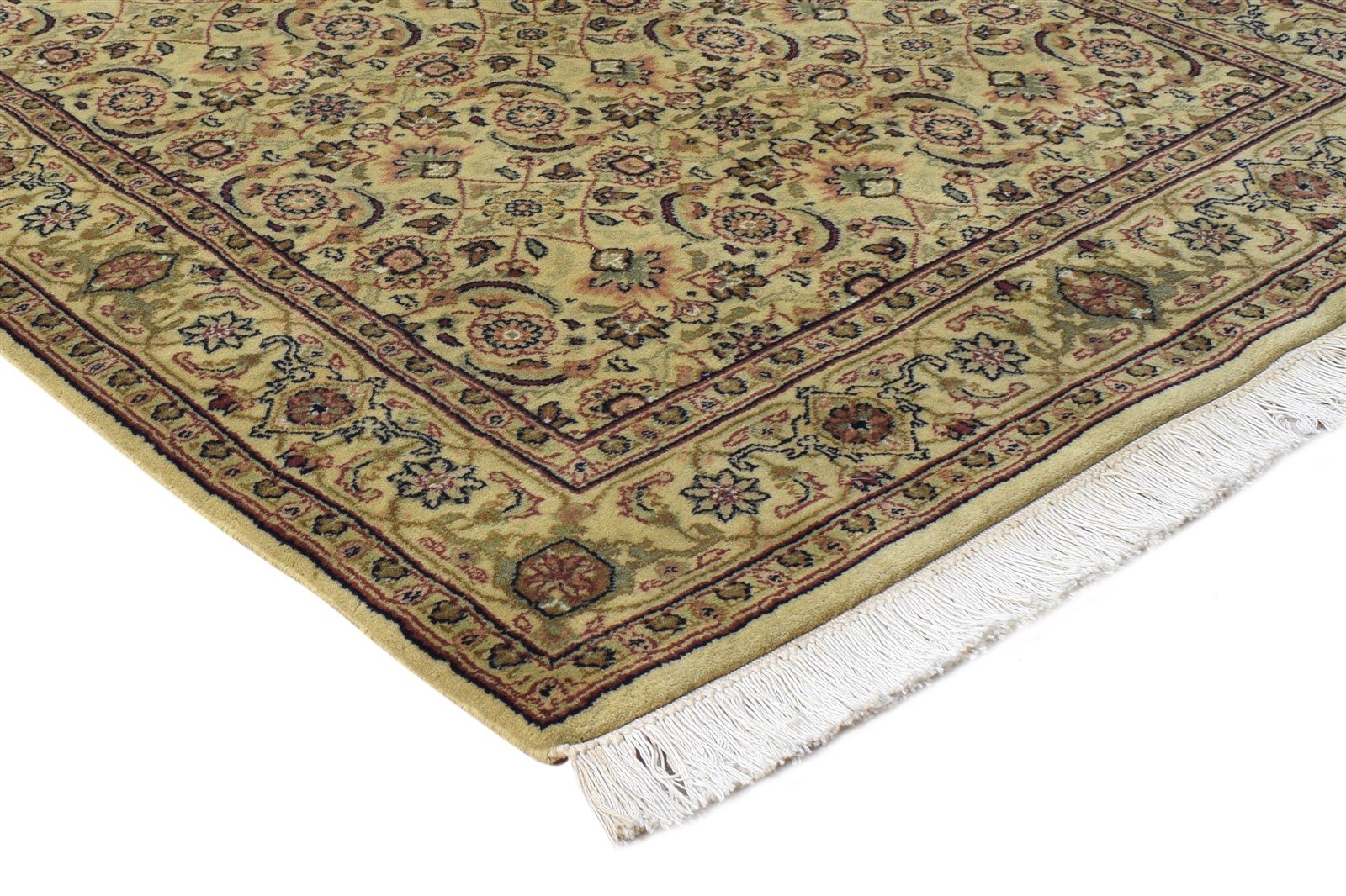 Gold Wool Rug 3' X 5' Persian Hand Knotted Kashan Oriental Room Size Carpet 7864668749973