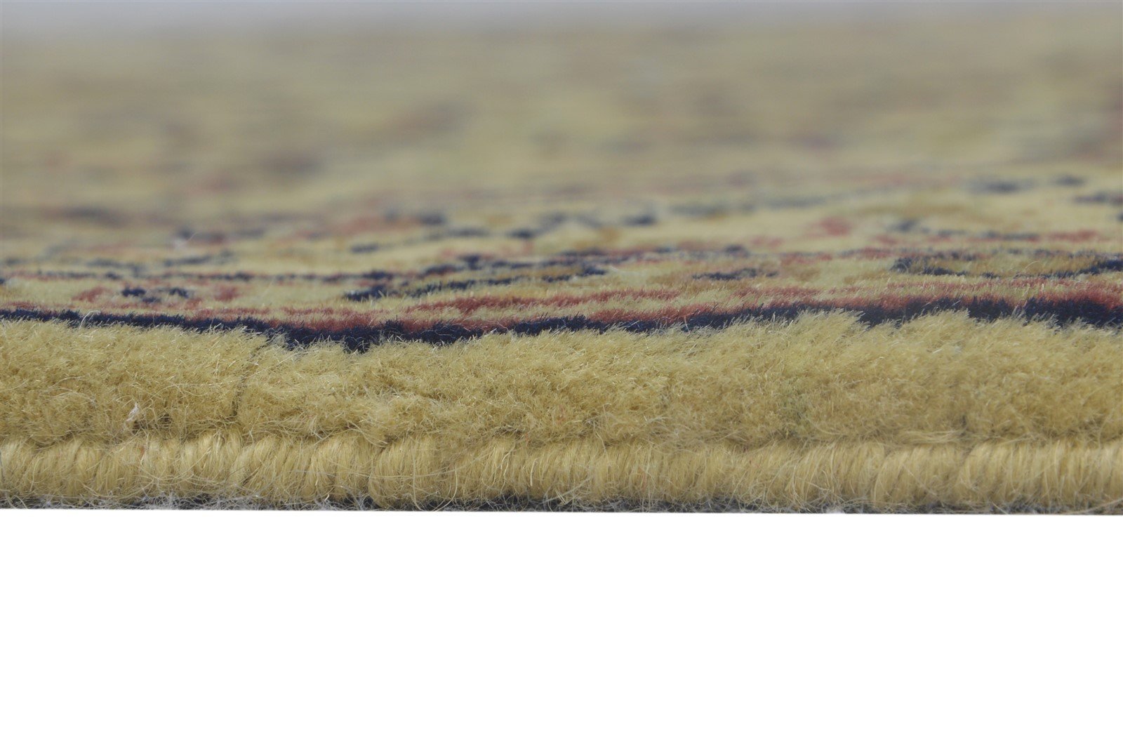 Gold Wool Rug 3' X 5' Persian Hand Knotted Kashan Oriental Room Size Carpet 7864668749973