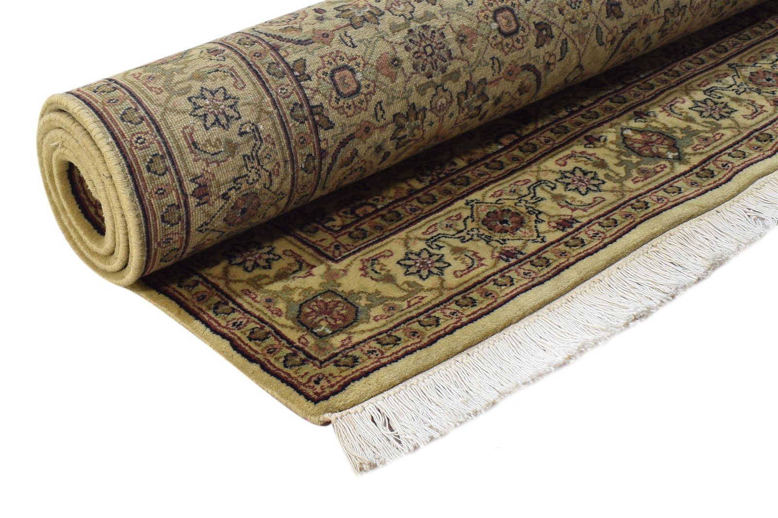 Gold Wool Rug 3' X 5' Persian Hand Knotted Kashan Oriental Room Size Carpet 7864668749973