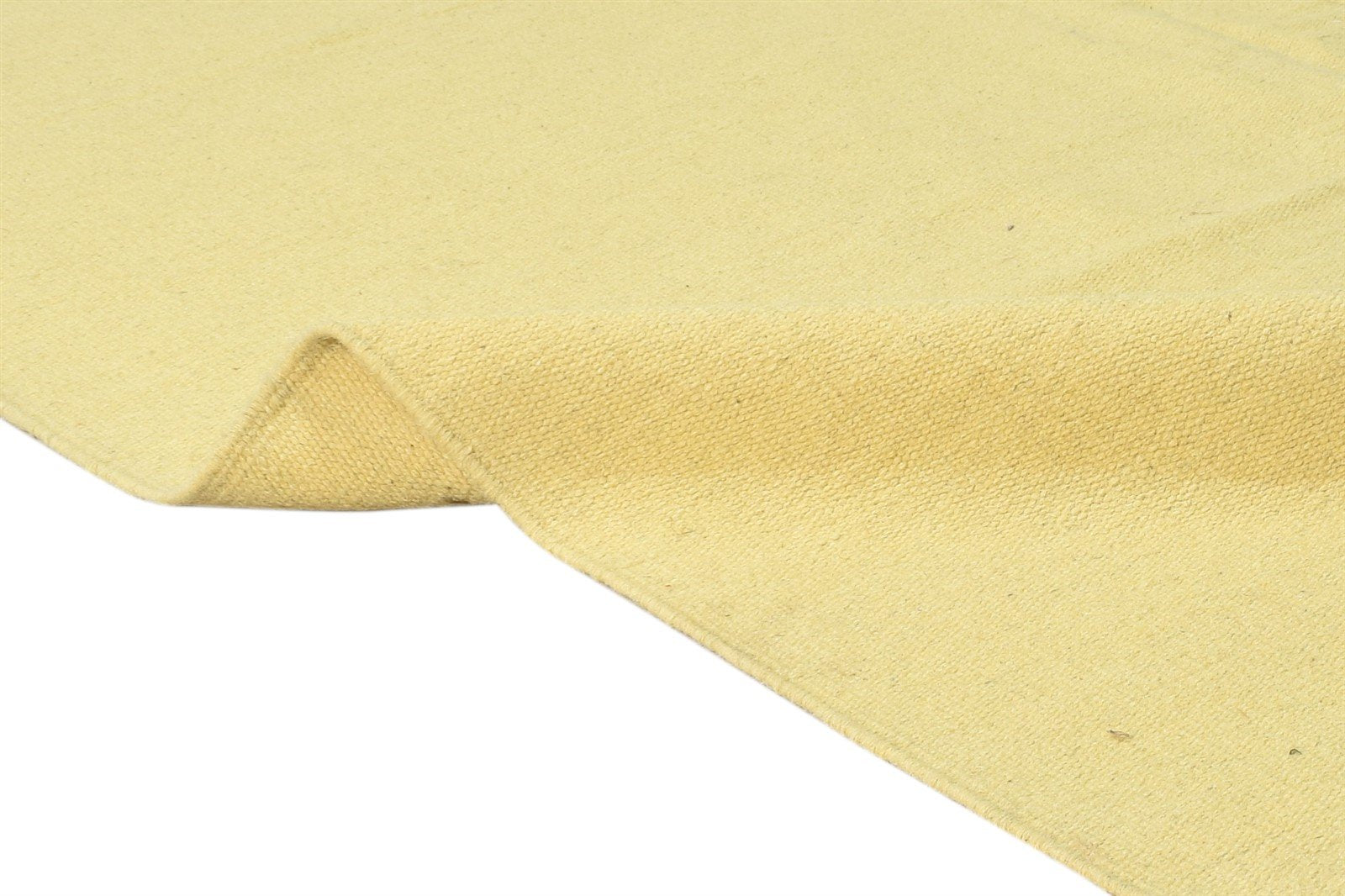 Gold Wool Rug 5' X 8' Modern Dhurrie Scandinavian Solid Room Size Carpet 7865165873301