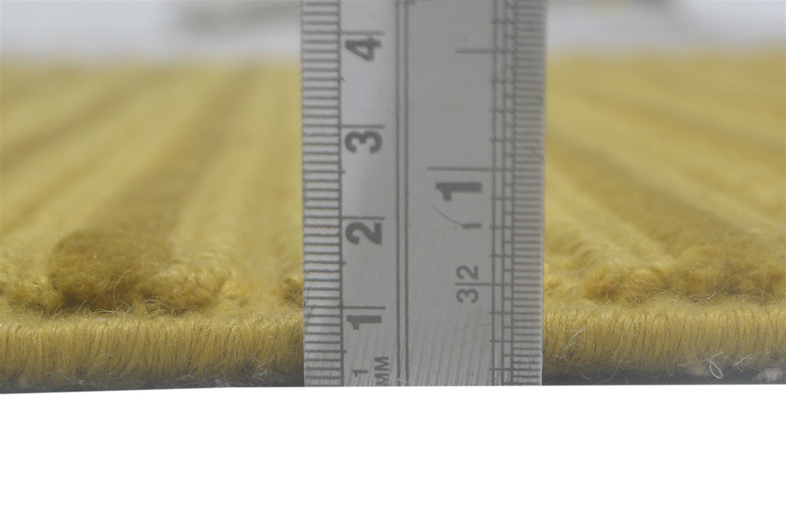 Gold Wool Rug 5' X 8' Modern Hand Knotted Scandinavian Striped Room Size Carpet 7864090624149