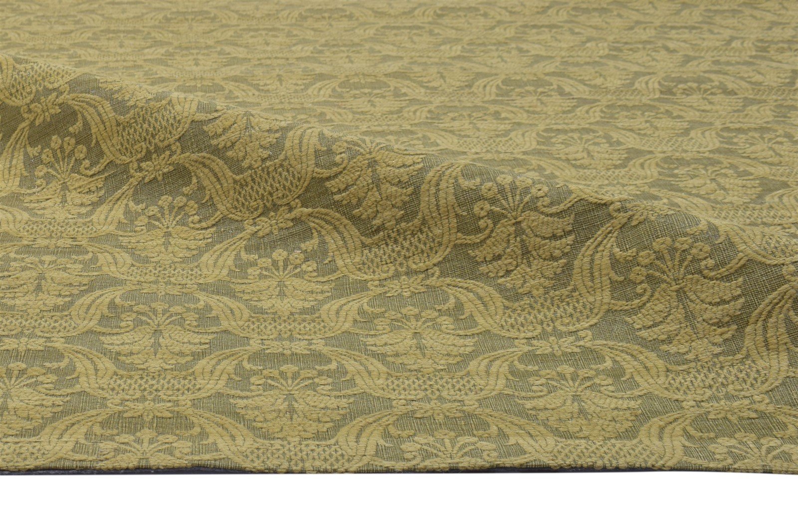 Gold Wool / Silk Rug 5X7 Modern Jacquard Loom French Damask Room Size Carpet 7864177950869