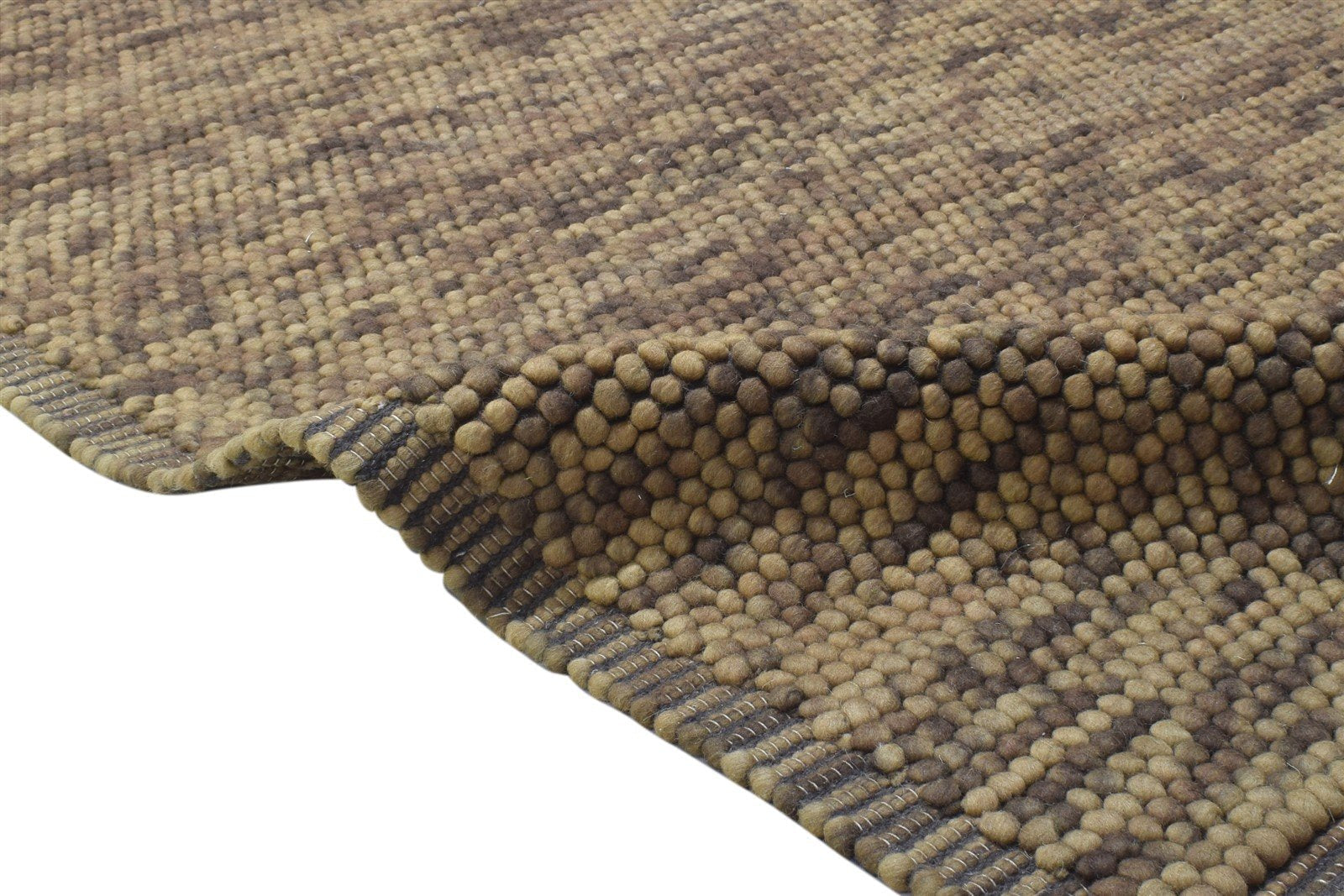 Green Silk Rug 8' X 11' Modern Hand Woven Scandinavian Solid Large Carpet 7864934498453