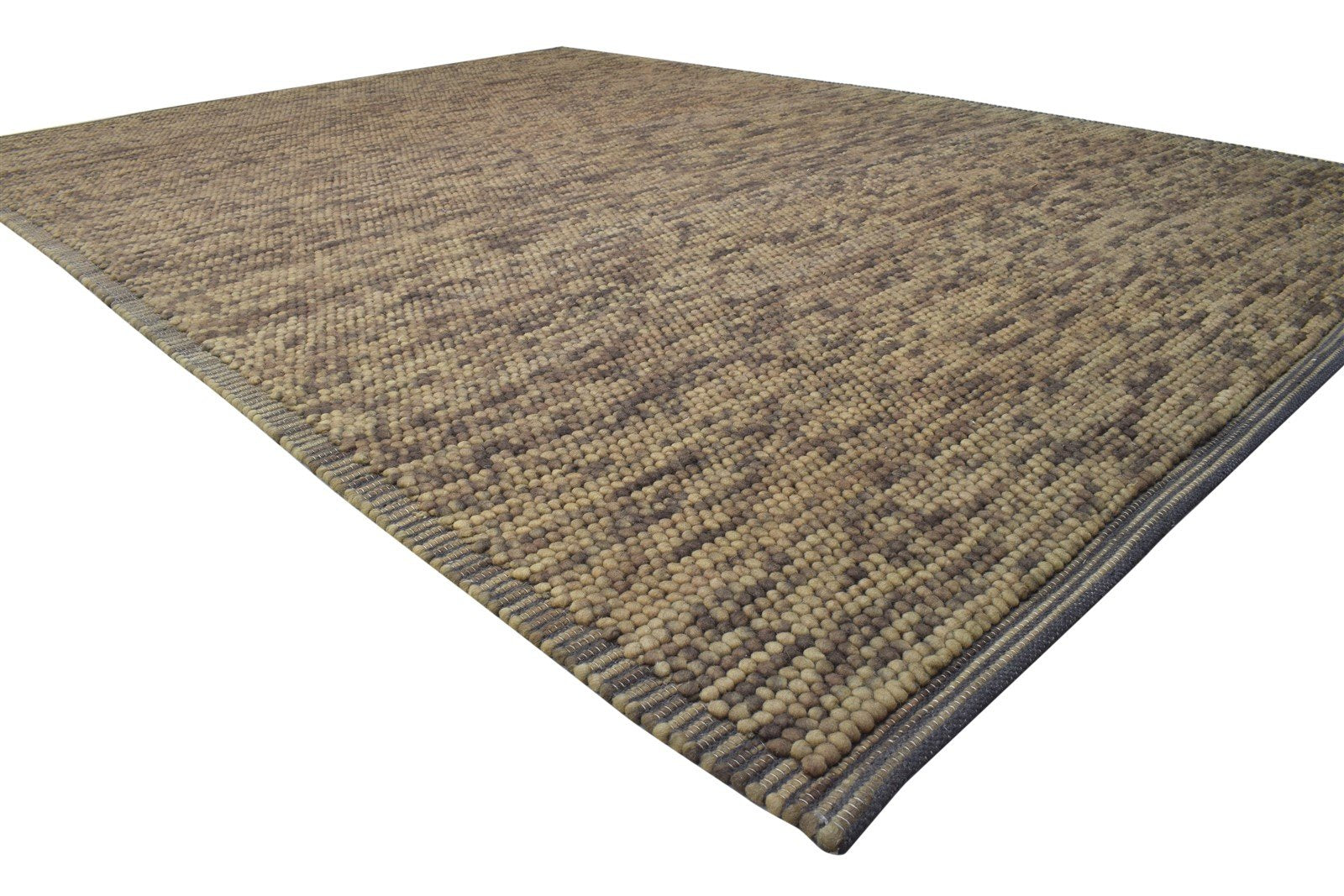 Green Silk Rug 8' X 11' Modern Hand Woven Scandinavian Solid Large Carpet 7864934498453
