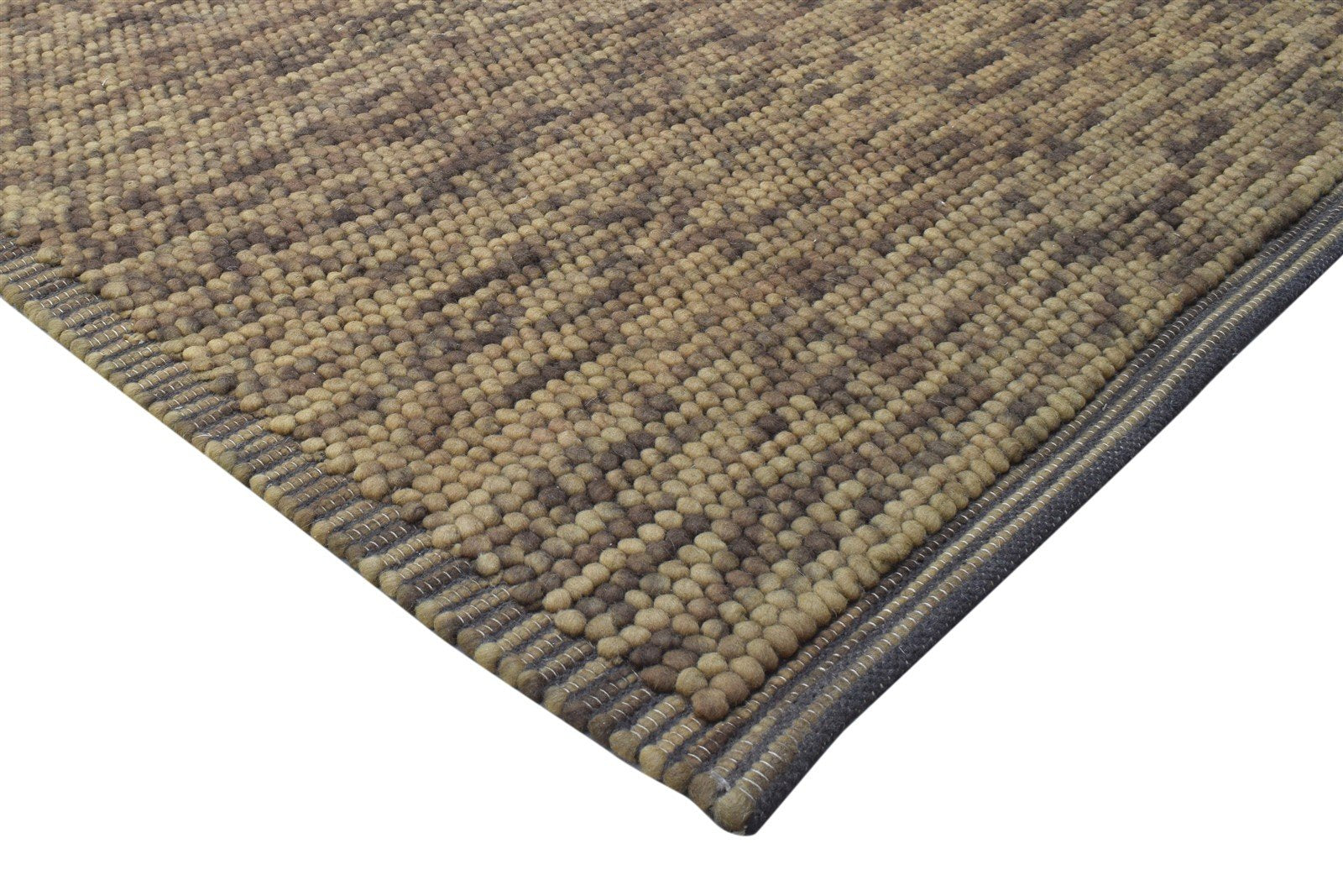 Green Silk Rug 8' X 11' Modern Hand Woven Scandinavian Solid Large Carpet 7864934498453