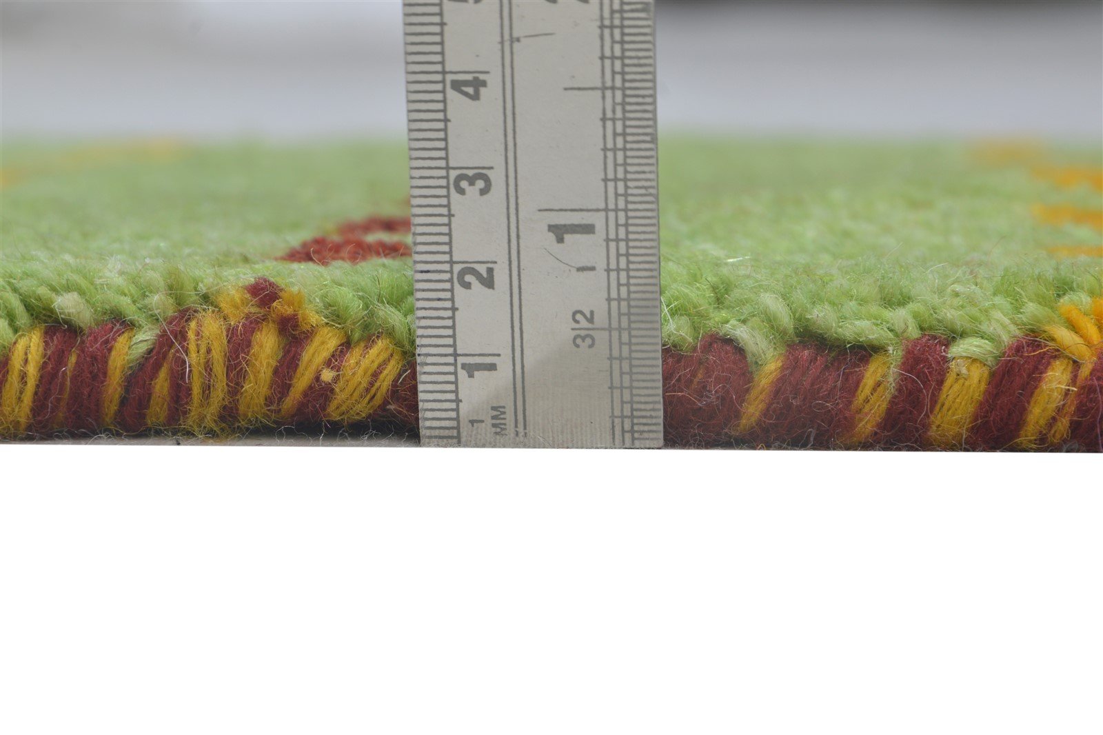 Green Wool Rug 1' X 2' Persian Hand Knotted Gabbeh Southwestern Small Carpet 7864214880405