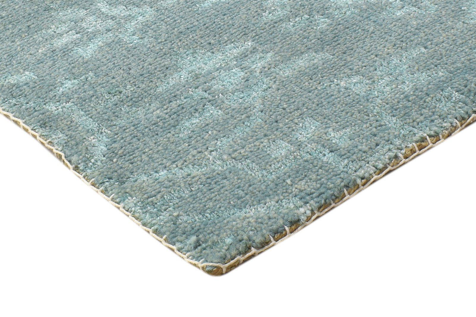 Green Wool Rug 2' X 2' Modern Hand Knotted Moroccan Trellis Small Carpet 7864132305045