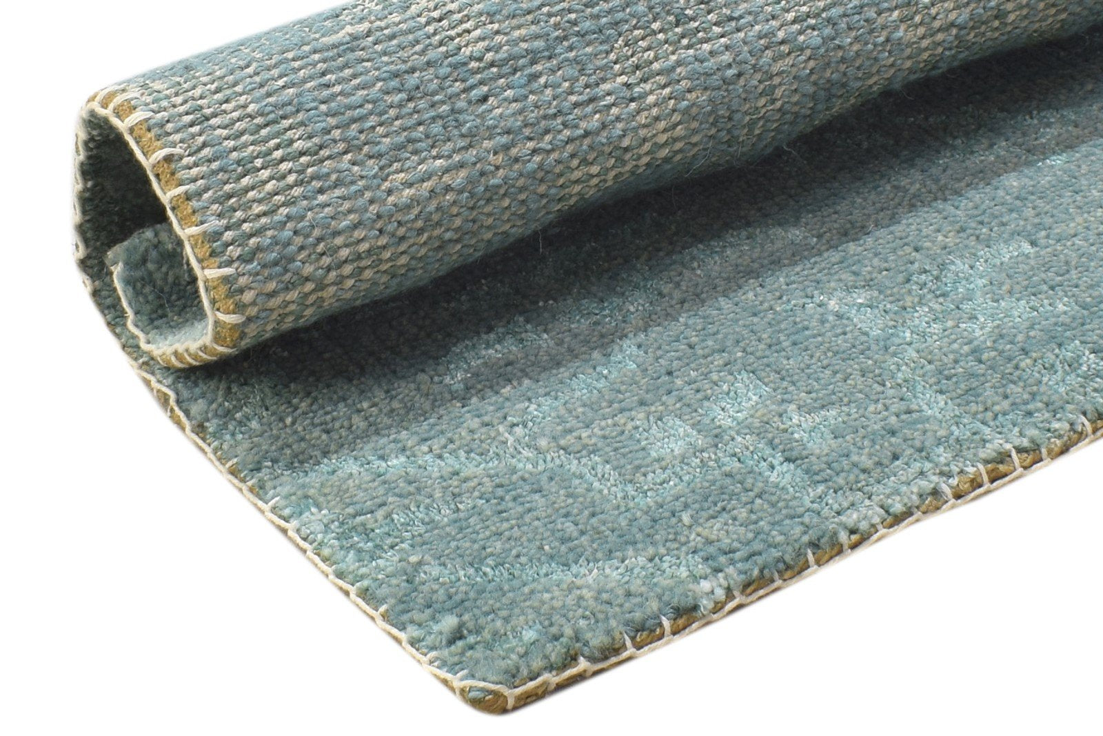 Green Wool Rug 2' X 2' Modern Hand Knotted Moroccan Trellis Small Carpet 7864132305045