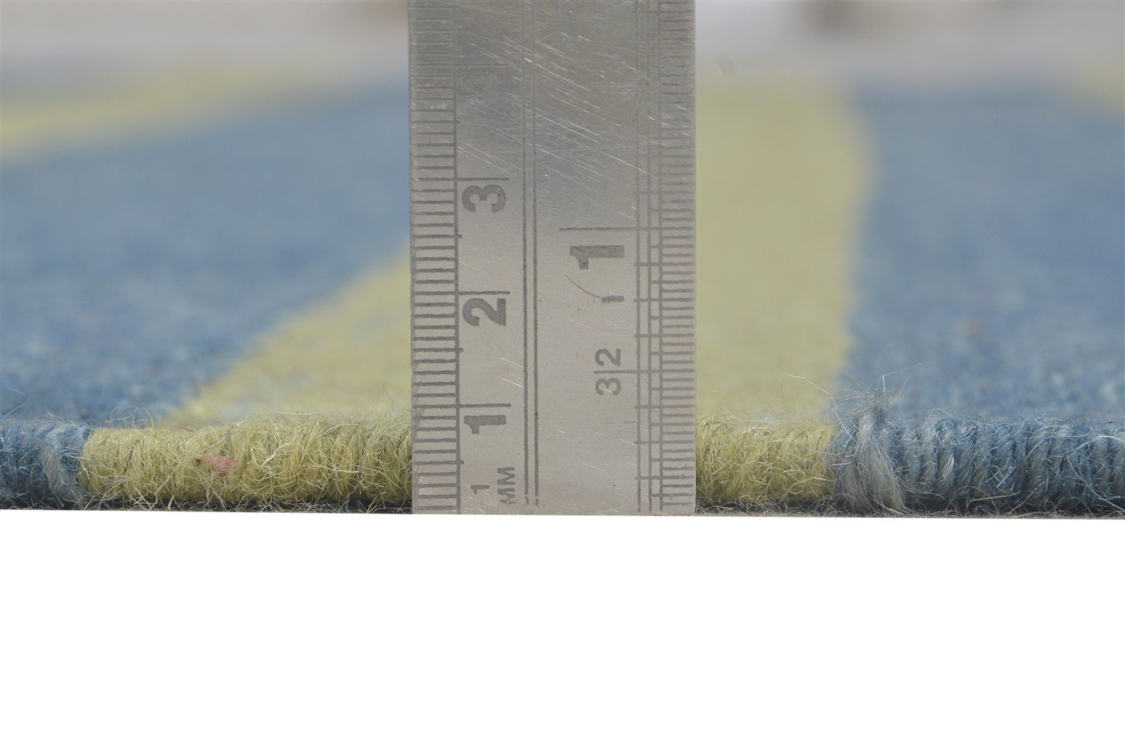 Green Wool Rug 4' X 7' Modern Dhurrie Scandinavian Striped Room Size Carpet 7865189466261
