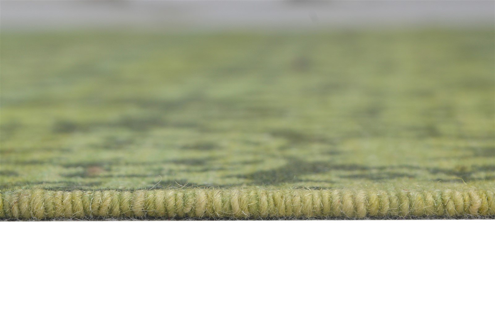 Green Wool Rug 5' X 8' Modern Dhurrie European Floral Room Size Carpet 7865195462805