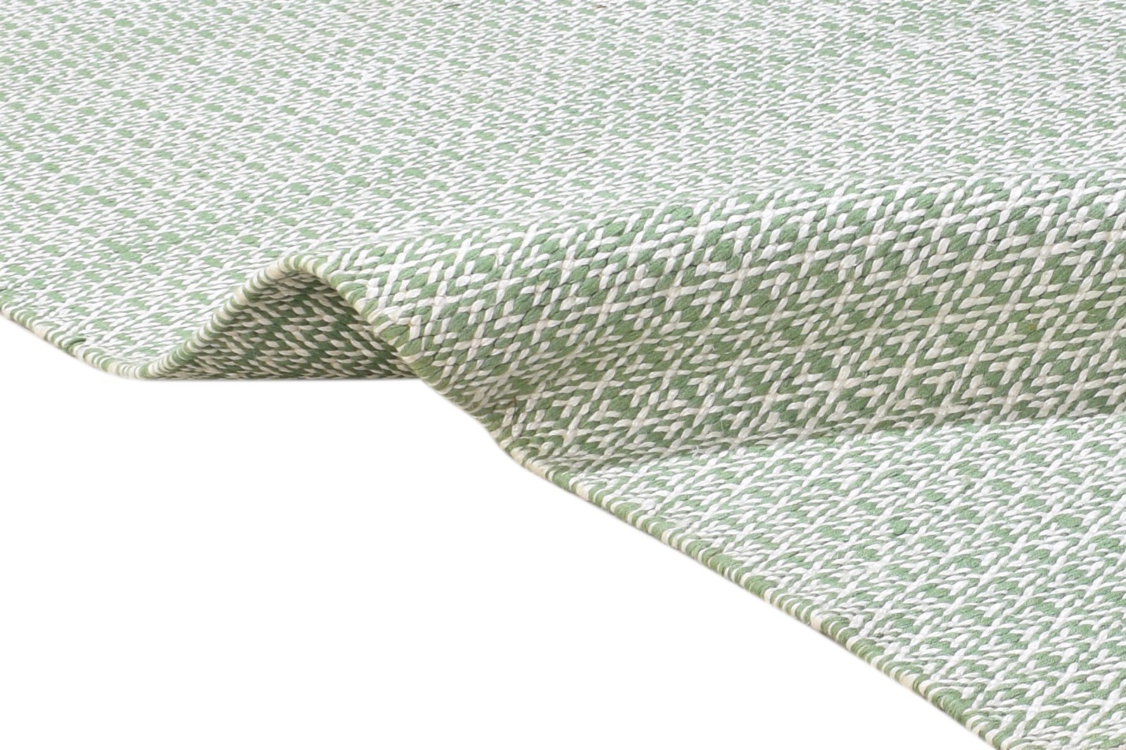 Green Wool Rug 5' X 8' Modern Dhurrie Scandinavian Trellis Room Size Carpet 7864486690965