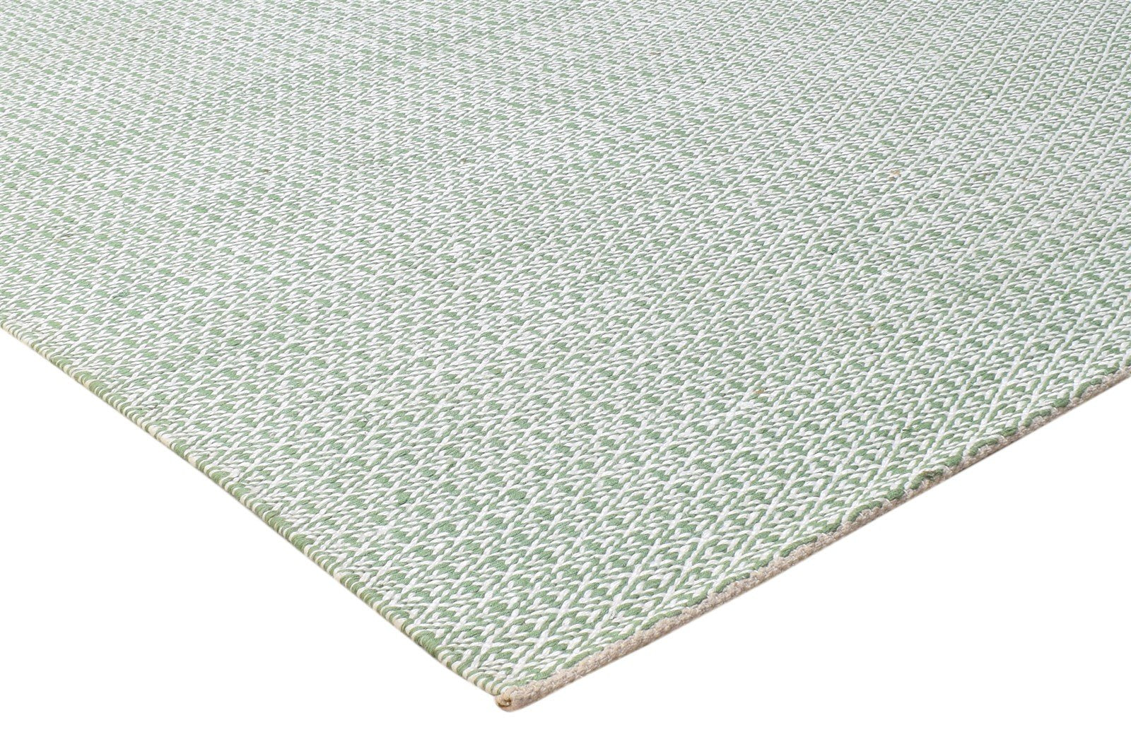 Green Wool Rug 5' X 8' Modern Dhurrie Scandinavian Trellis Room Size Carpet 7864486690965