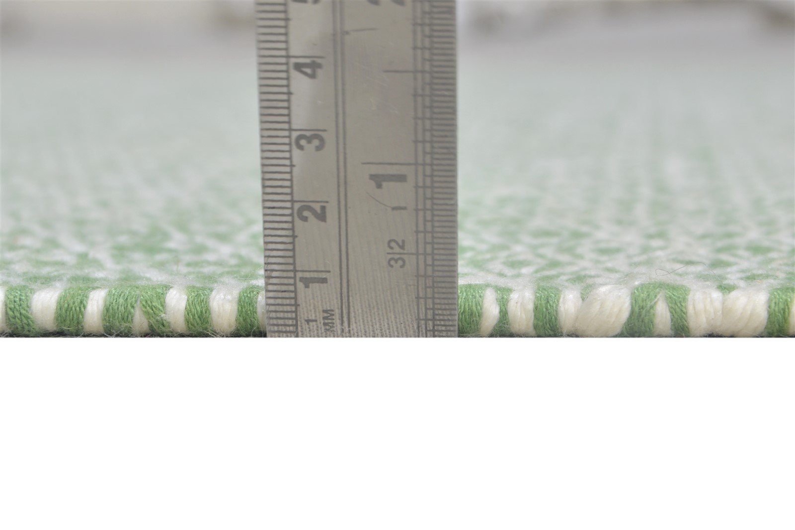 Green Wool Rug 5' X 8' Modern Dhurrie Scandinavian Trellis Room Size Carpet 7864486690965