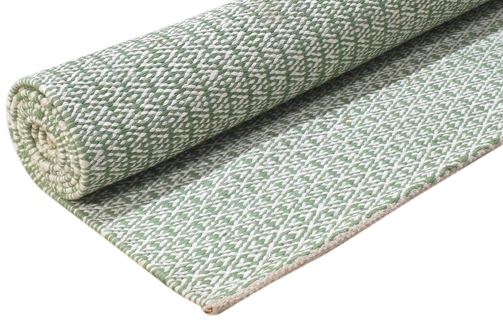 Green Wool Rug 5' X 8' Modern Dhurrie Scandinavian Trellis Room Size Carpet 7864486690965