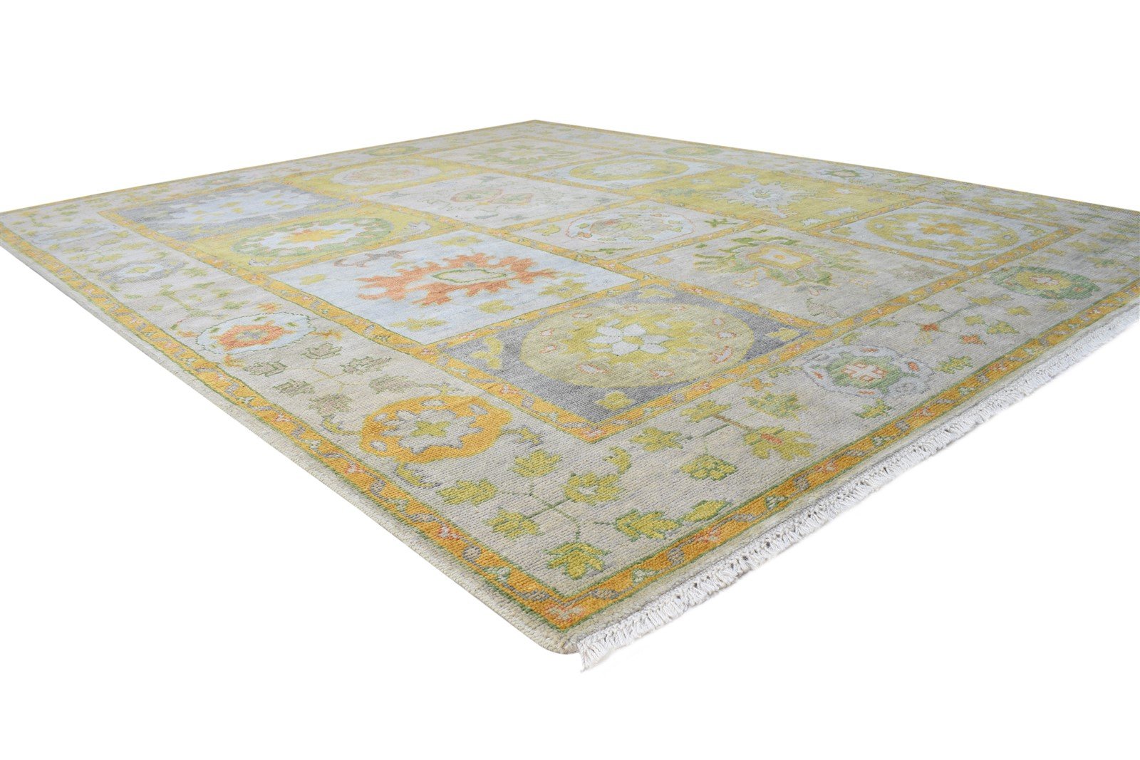 Green Wool Rug 8' X 10' Persian Hand Knotted Bakhtiari Oriental Large Carpet 7864624840853
