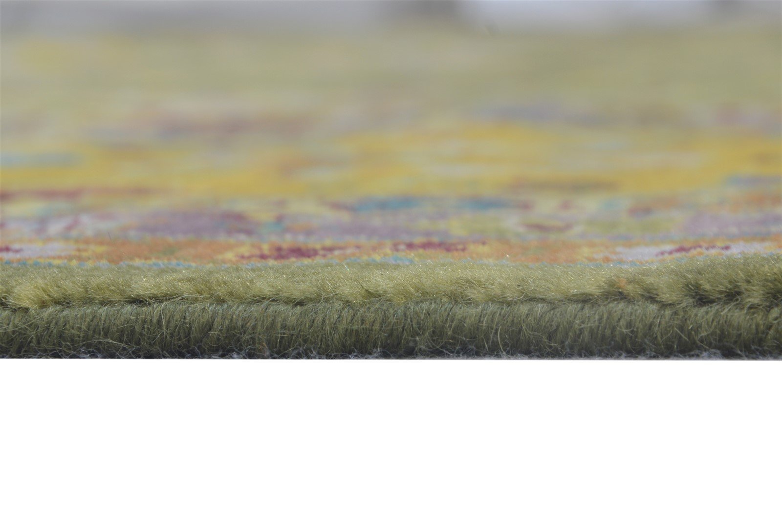 Green Wool Rug 8' X 10' Persian Hand Knotted Kashan Oriental Large Carpet 7864676909205