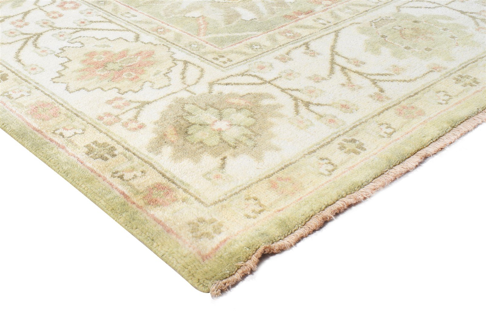 Green Wool Rug 8' X 10' Persian Hand Knotted Oushak Oriental Large Carpet 7865009733781