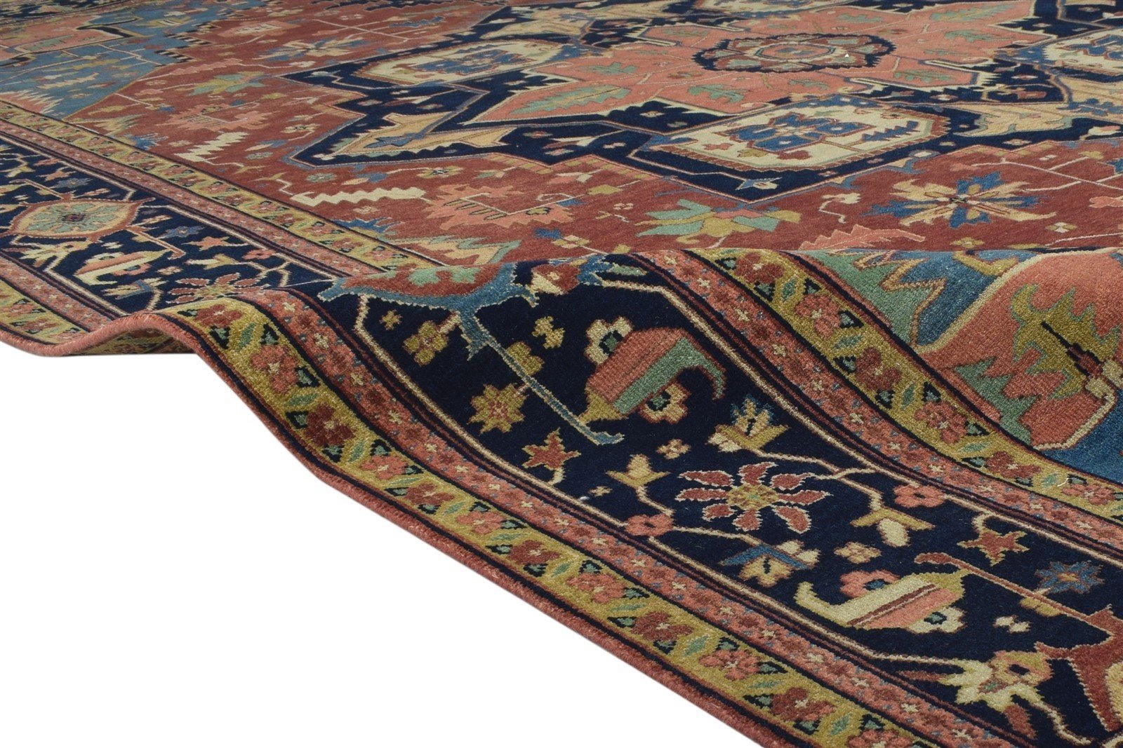 Greenwich Heriz Wool Rug Red Area Rug Persian Hand Knotted 8620210716821