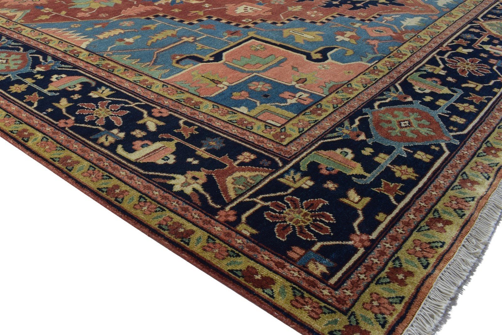 Greenwich Heriz Wool Rug Red Area Rug Persian Hand Knotted 8620210716821
