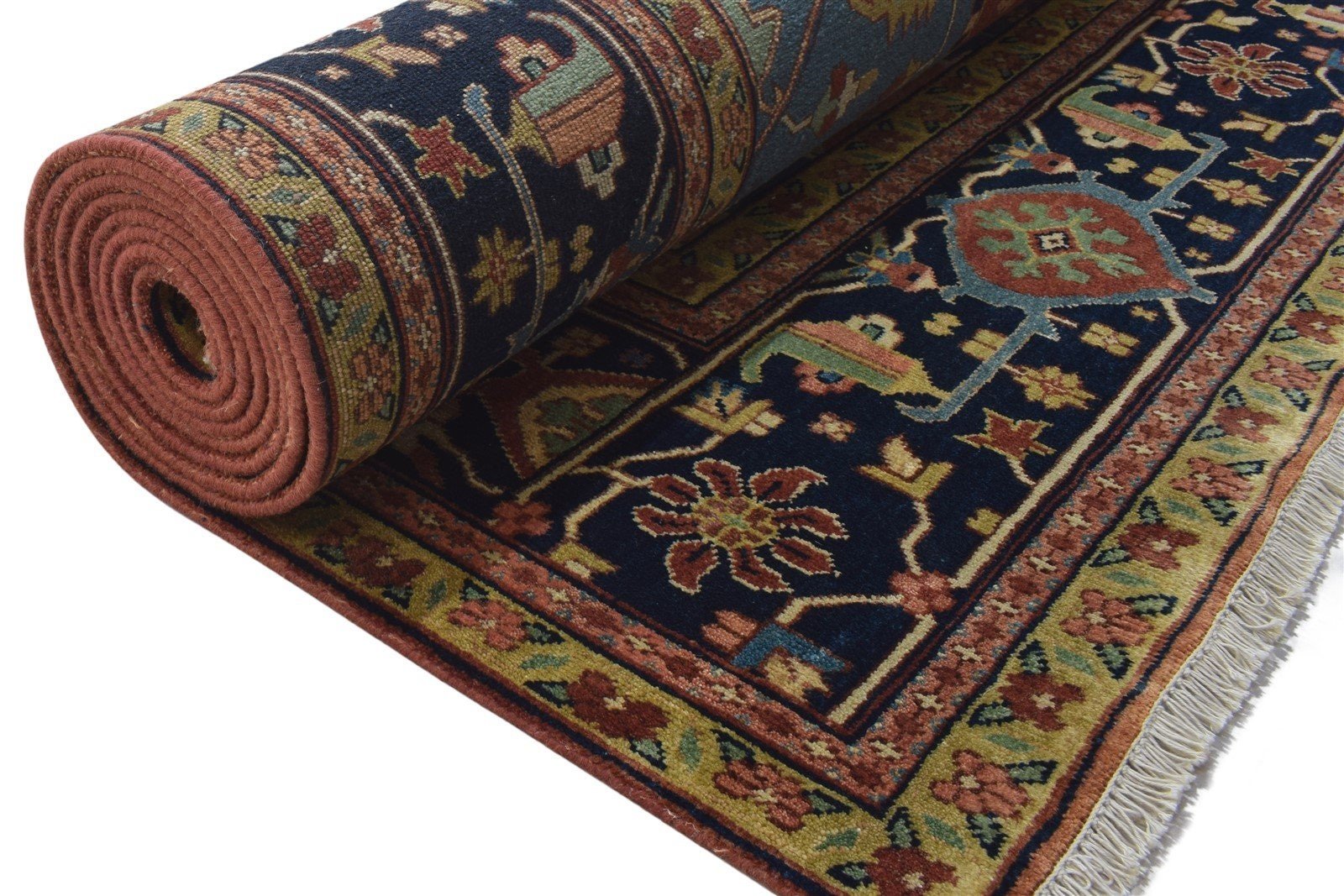 Greenwich Heriz Wool Rug Red Area Rug Persian Hand Knotted 8620210716821
