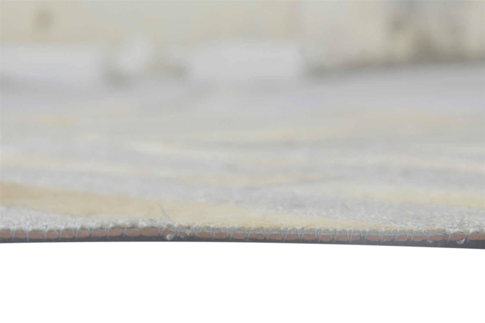 Grey Leather / Cotton Rug 3X5 Modern Hand Woven Scandinavian Diamond Room Size 7864092426389