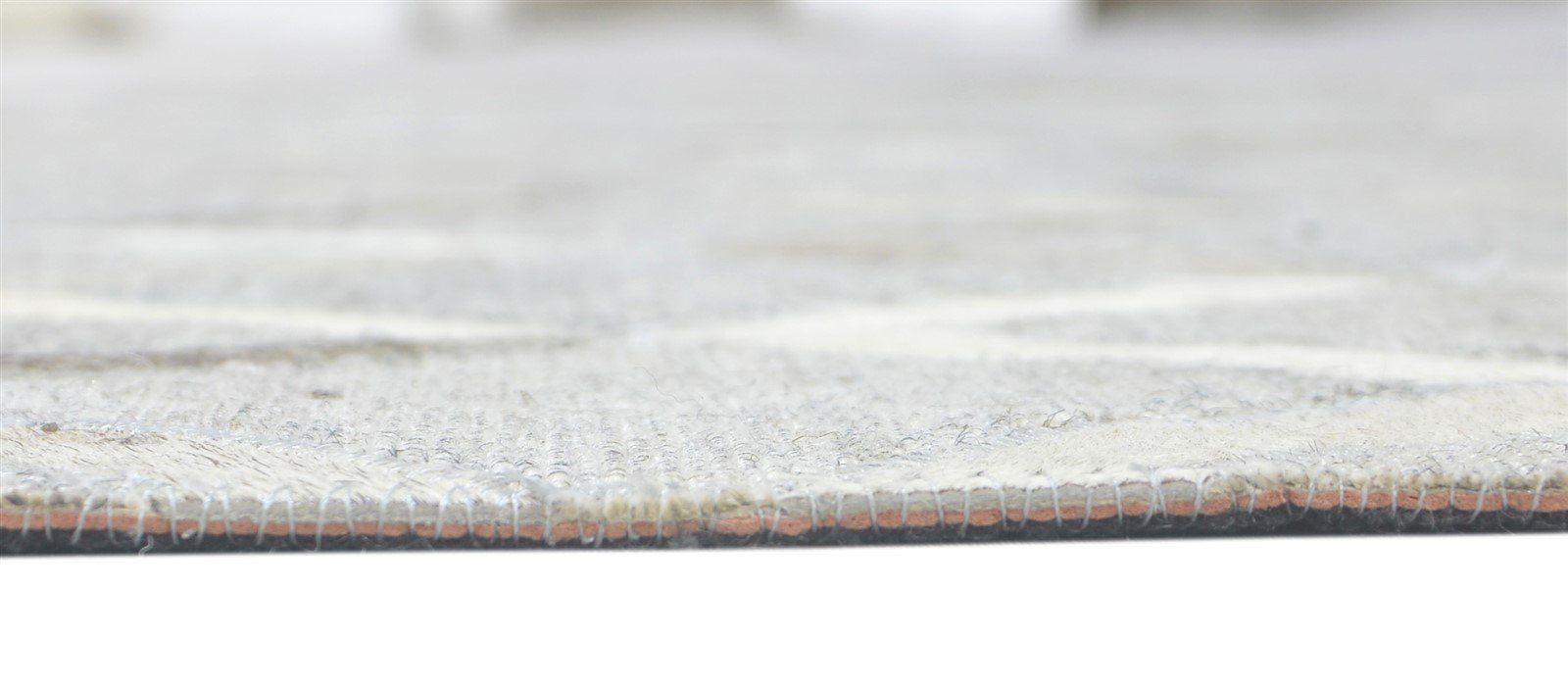 Grey Leather / Cotton Rug 5X8 Modern Hand Woven Moroccan Trellis Room Size 7860683374741