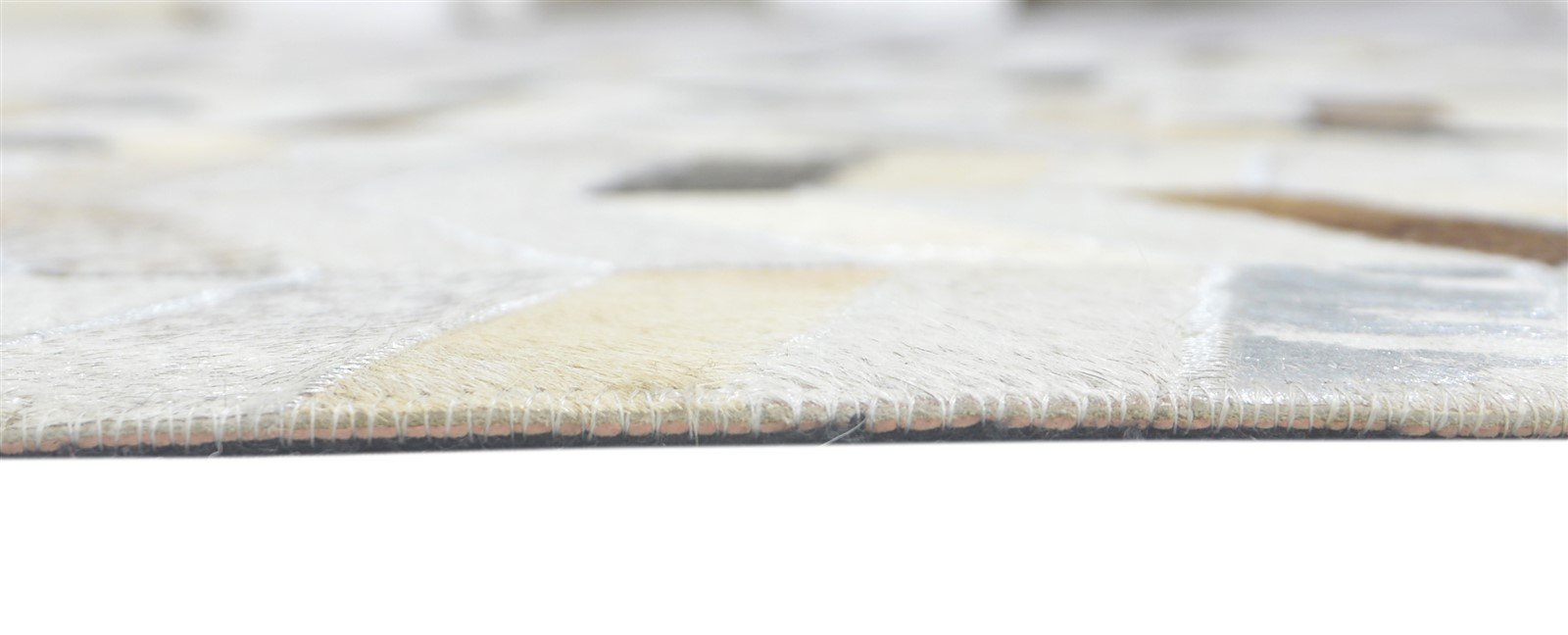 Grey Leather Rug 5' X 7' Modern Hand Woven French Chevron Room Size Carpet 7860683276437