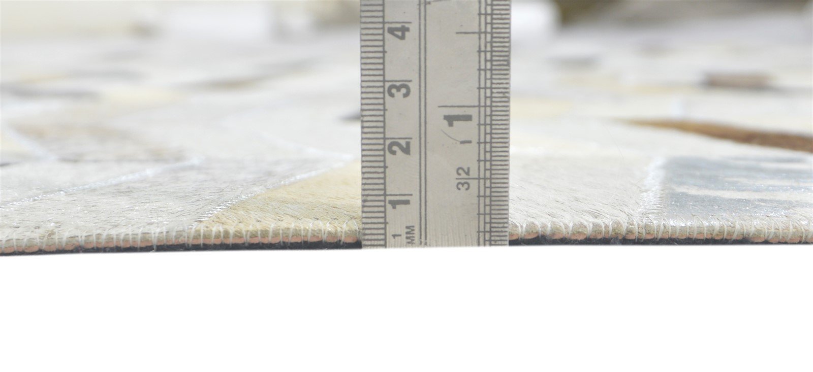 Grey Leather Rug 5' X 7' Modern Hand Woven French Chevron Room Size Carpet 7860683276437