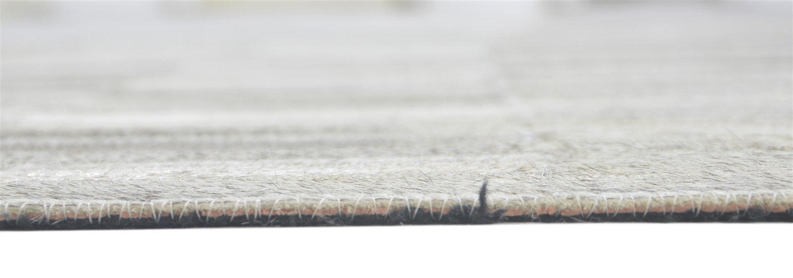 Grey Leather Rug 5X8 Modern Hand Woven Scandinavian Abstract Room Size Carpet 7860682752149