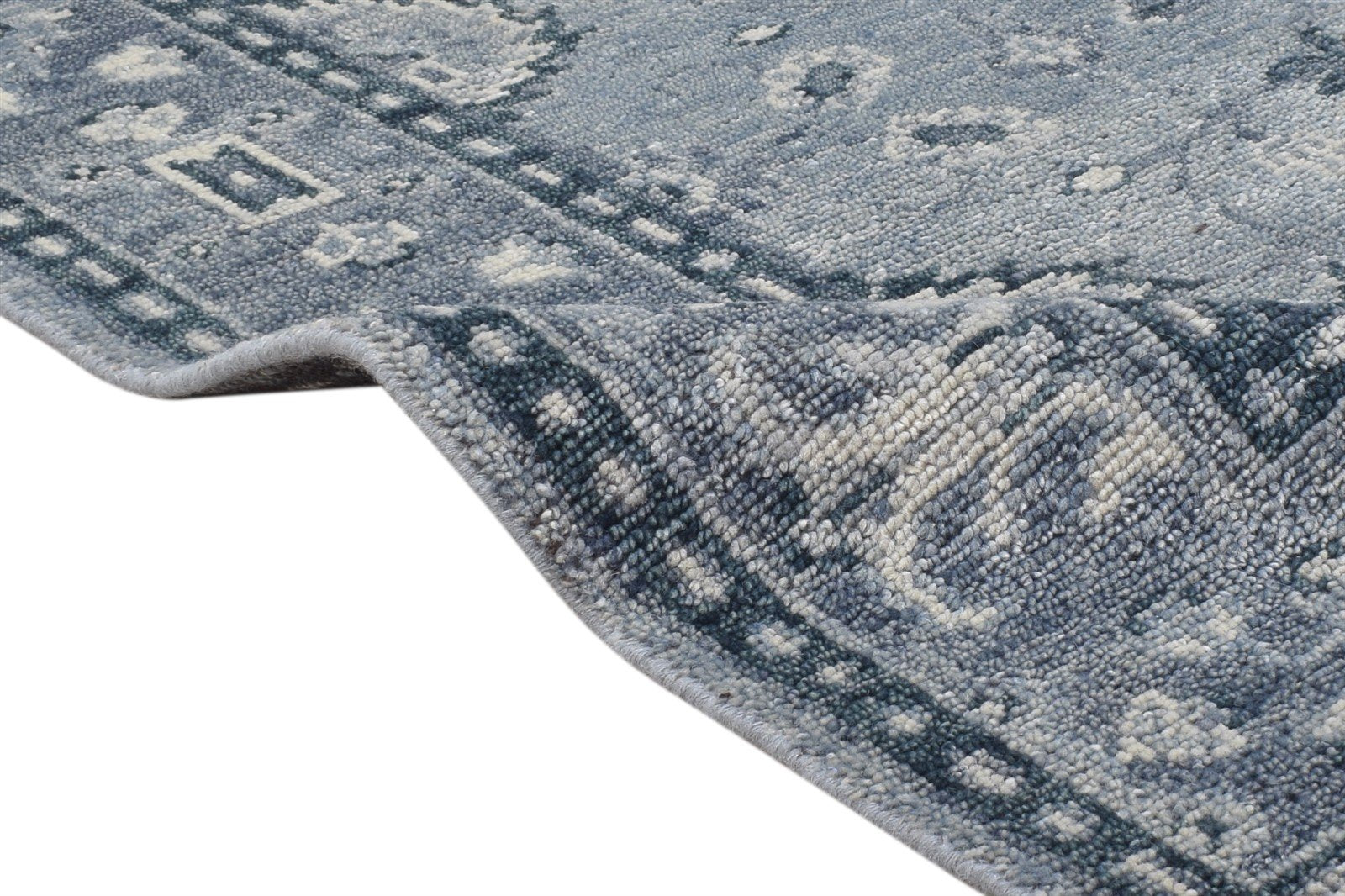 Grey New Zealand Wool Rug 3X4 Persian Hand Knotted Oushak Oriental Small Carpet 7865179406485