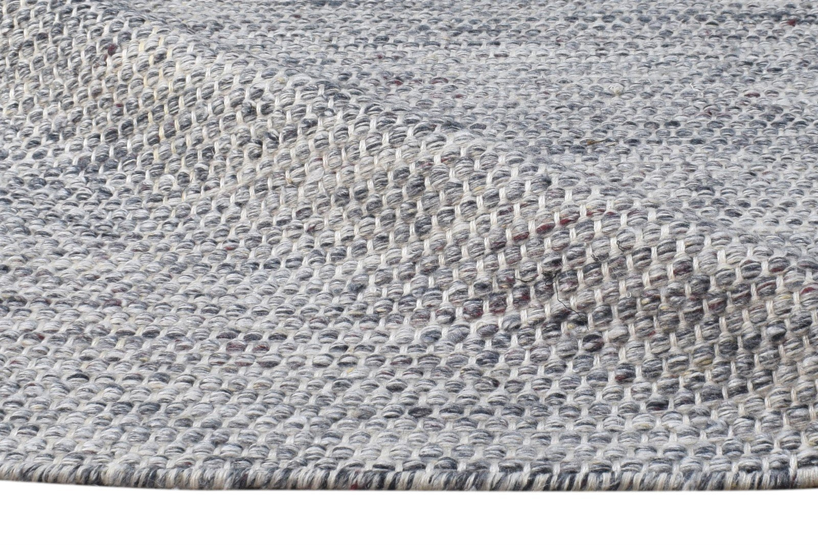Grey Pet Yarn Rug 2' X 3' Modern Flatweave Scandinavian Solid Small Carpet 7865134219413