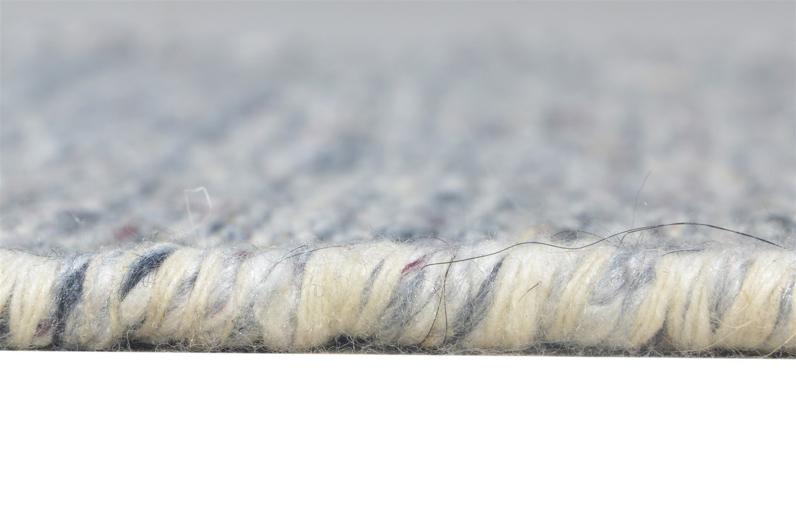 Grey Pet Yarn Rug 2' X 3' Modern Flatweave Scandinavian Solid Small Carpet 7865134219413
