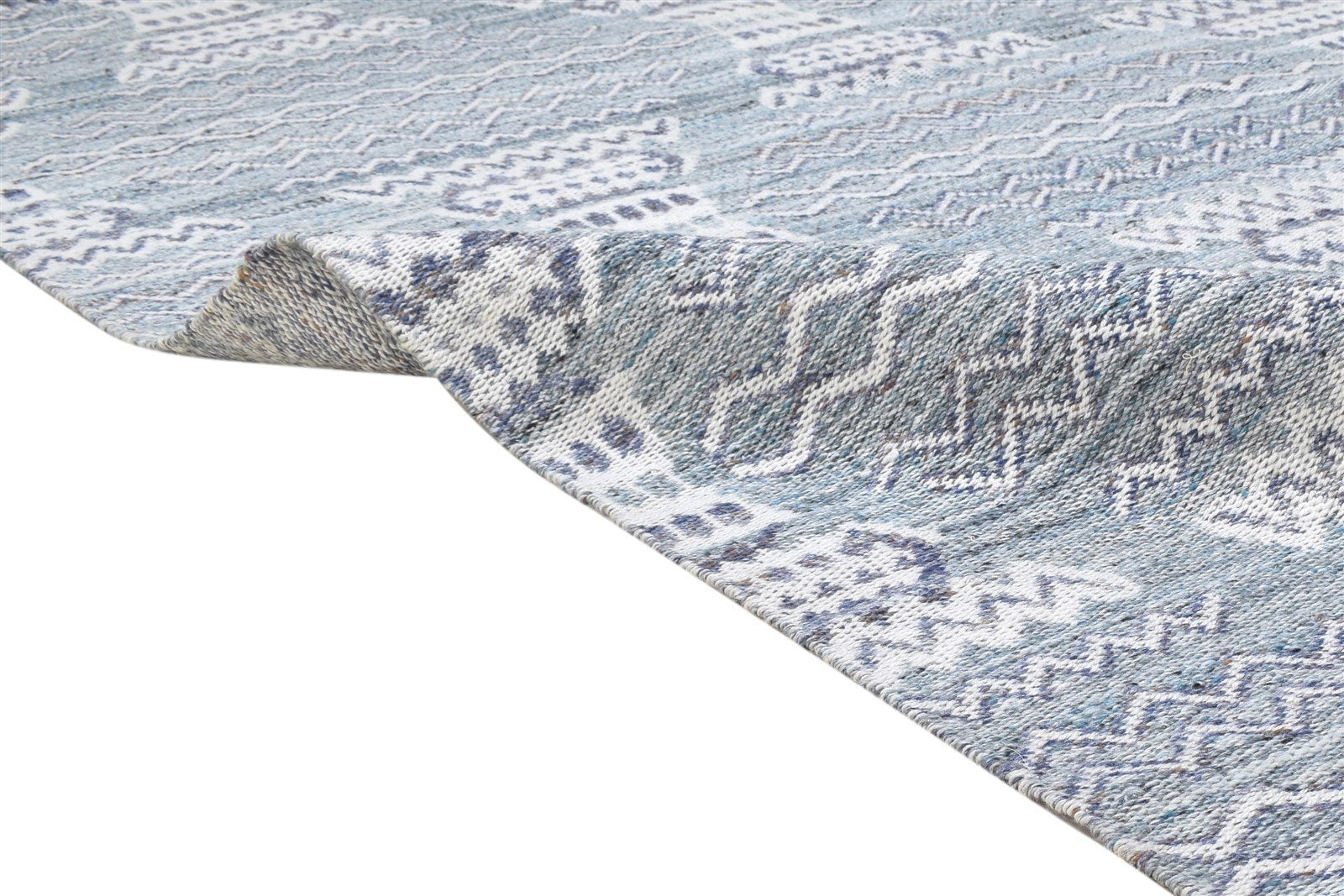 Grey Pet Yarn Rug 5X8 Modern Jacquard Loom Moroccan Abstract Room Size Carpet 7864164909205