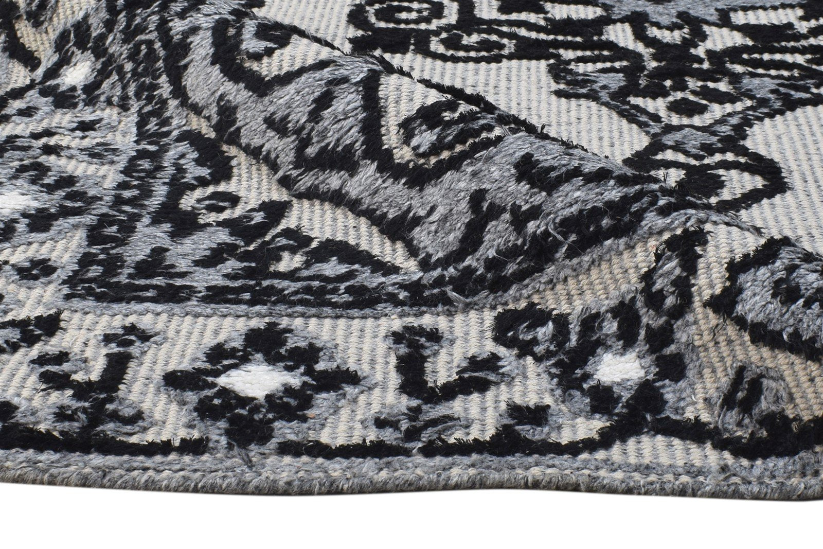 Grey Polyester Rug 4X6 Persian Hand Knotted Oriental Medallion Room Size Carpet 7865078644885