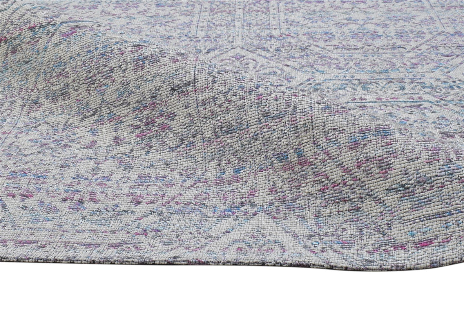 Grey Polyester Rug 5X8 Modern Jacquard Loom Scandinavian Nordic Room Size Carpet 7865007014037