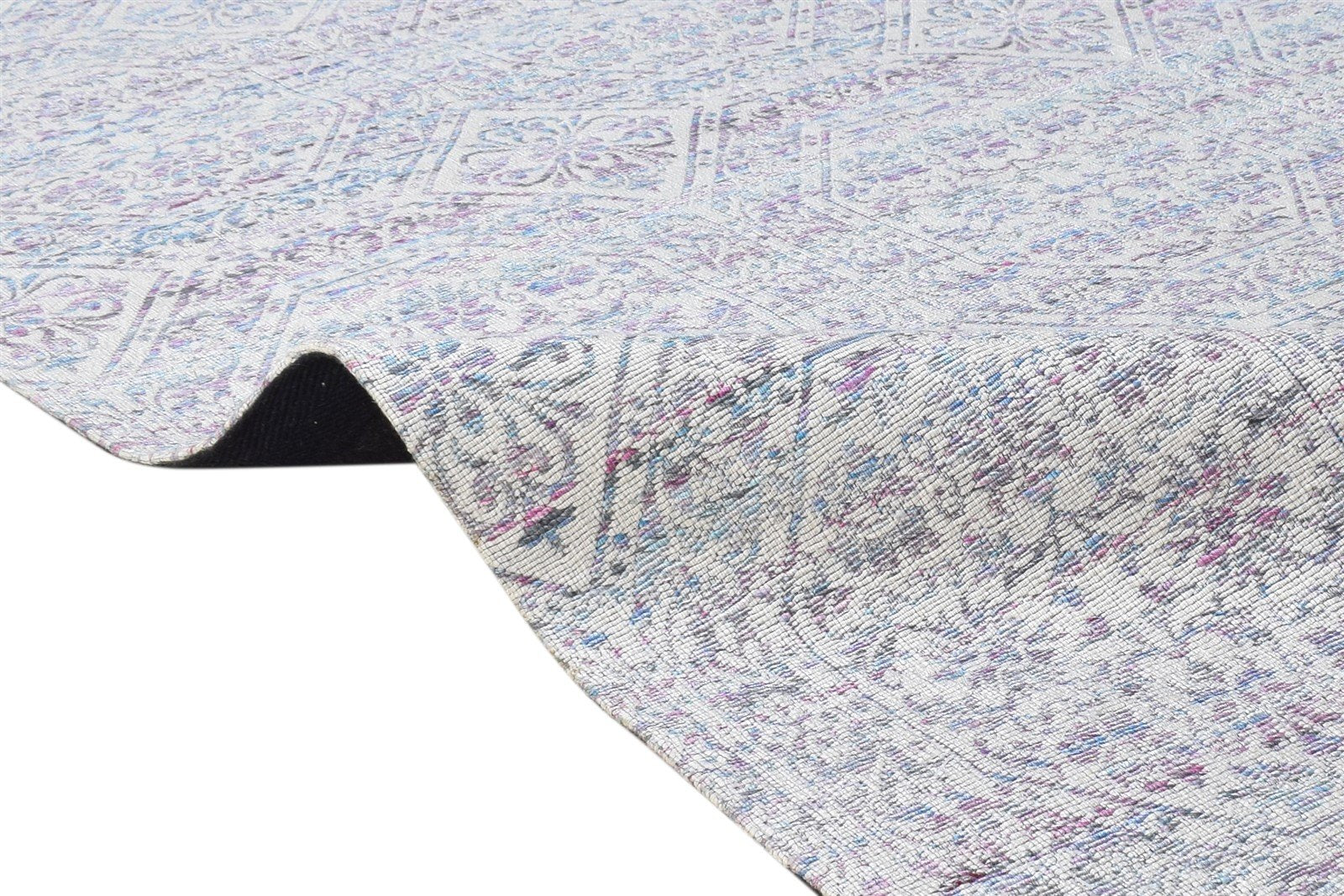 Grey Polyester Rug 5X8 Modern Jacquard Loom Scandinavian Nordic Room Size Carpet 7865007014037