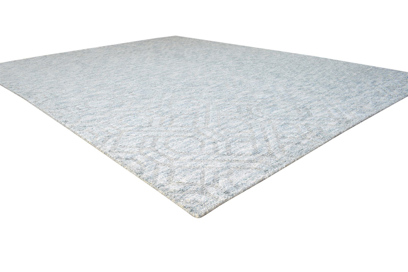 Grey Rayon From Bamboo Rug 8X10 Modern Hand Woven Scandinavian Trellis Large 7864494456981