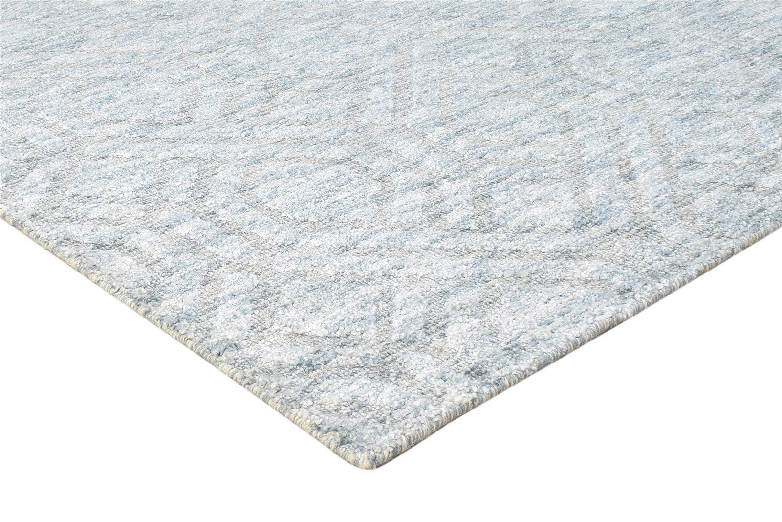 Grey Rayon From Bamboo Rug 8X10 Modern Hand Woven Scandinavian Trellis Large 7864494456981