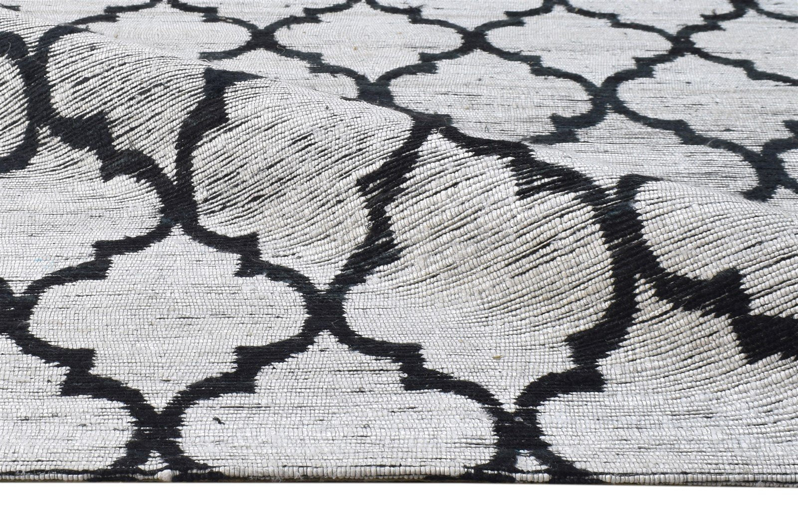 Grey Silk Rug 5' X 7' Modern Hand Woven Moroccan Scroll Tile Room Size Carpet 7864666292373