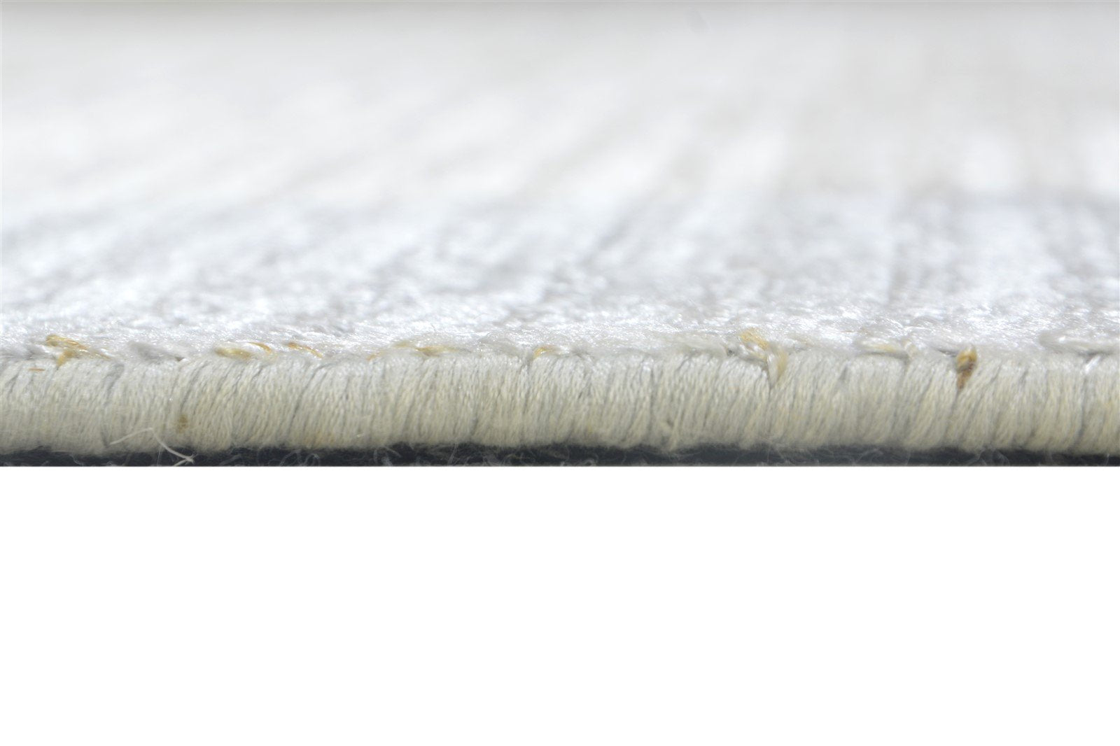 Corrie Grey Silk Rug 5' X 7' Modern Handloom Scandinavian Bordered 7864434557077