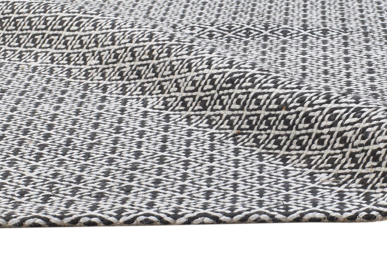 Grey Silk Rug 5' X 8' Modern Dhurrie Scandinavian Geometric Room Size Carpet 7864472404117