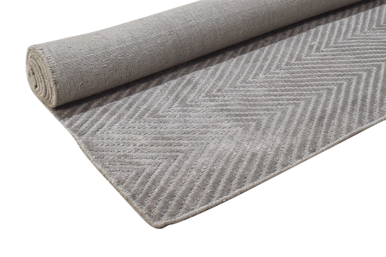Grey Silk Rug 5' X 8' Modern Handloom Scandinavian Diamond Room Size Carpet 7864156323989
