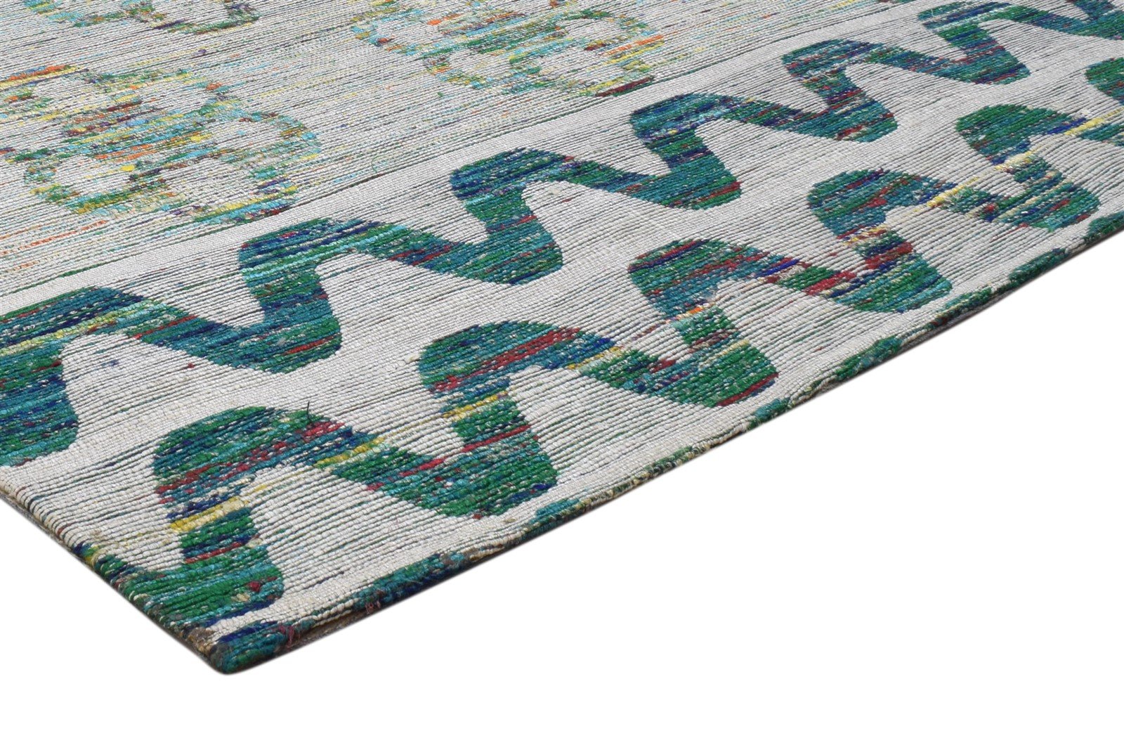 Grey Silk Rug 5' X 8' Modern Jacquard Loom Scandinavian Floral Room Size Carpet 7860700283029