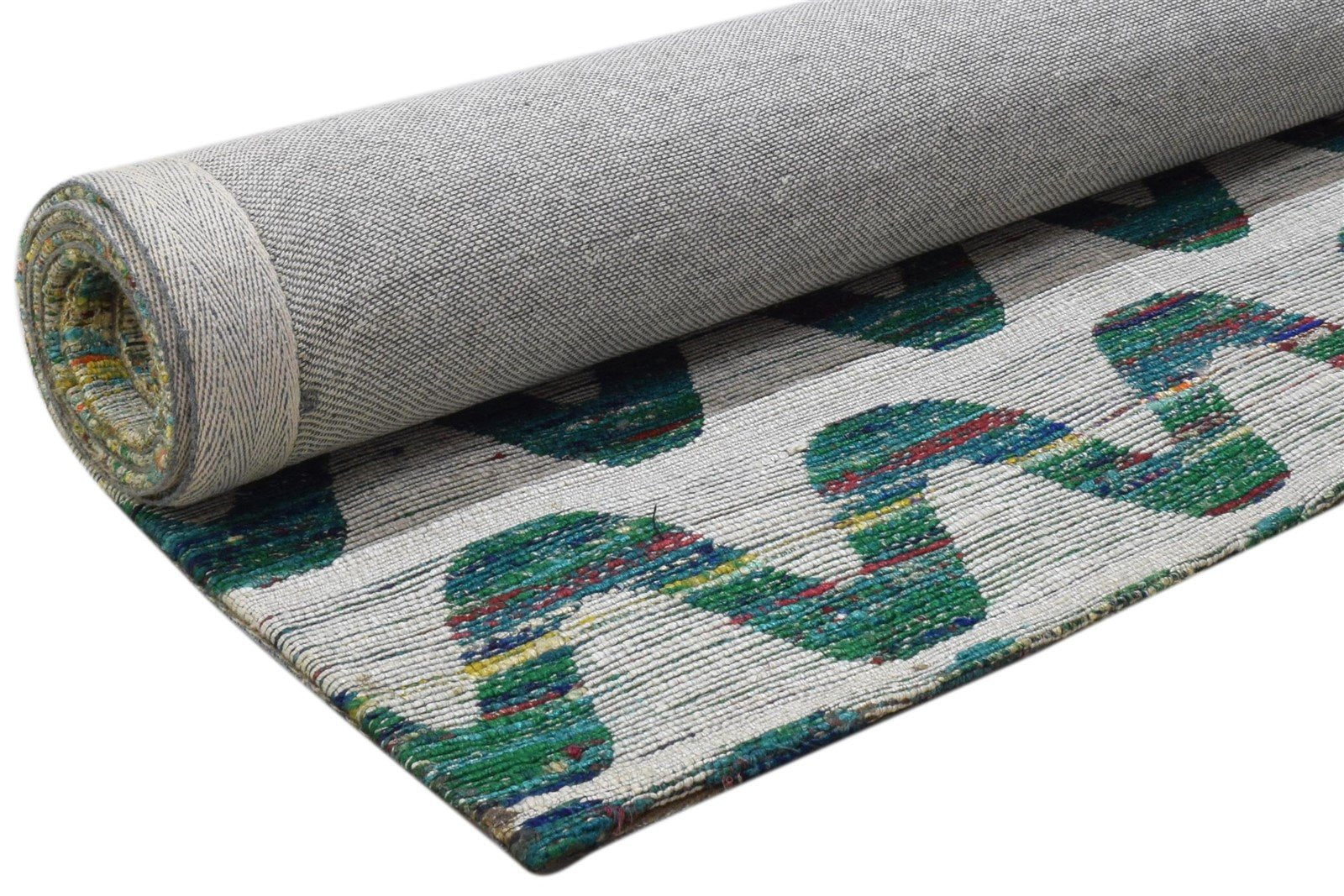 Grey Silk Rug 5' X 8' Modern Jacquard Loom Scandinavian Floral Room Size Carpet 7860700283029