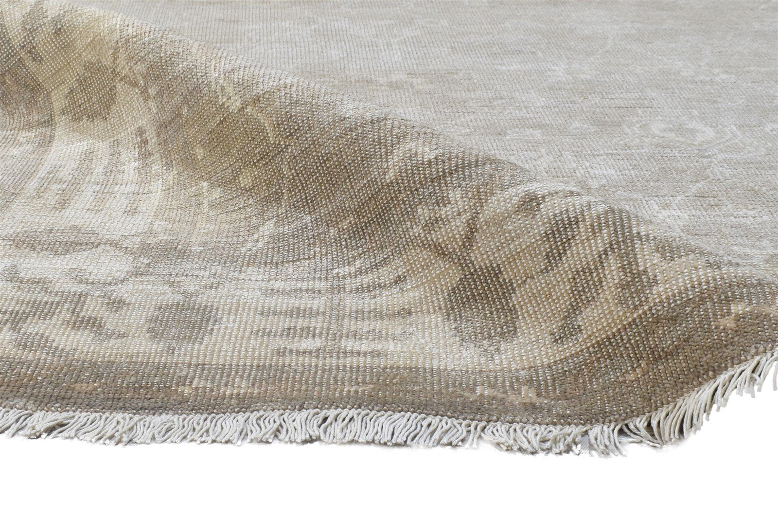 Grey Silk Rug 5' X 8' Persian Hand Knotted Kashan Oriental Room Size Carpet 7864800805013